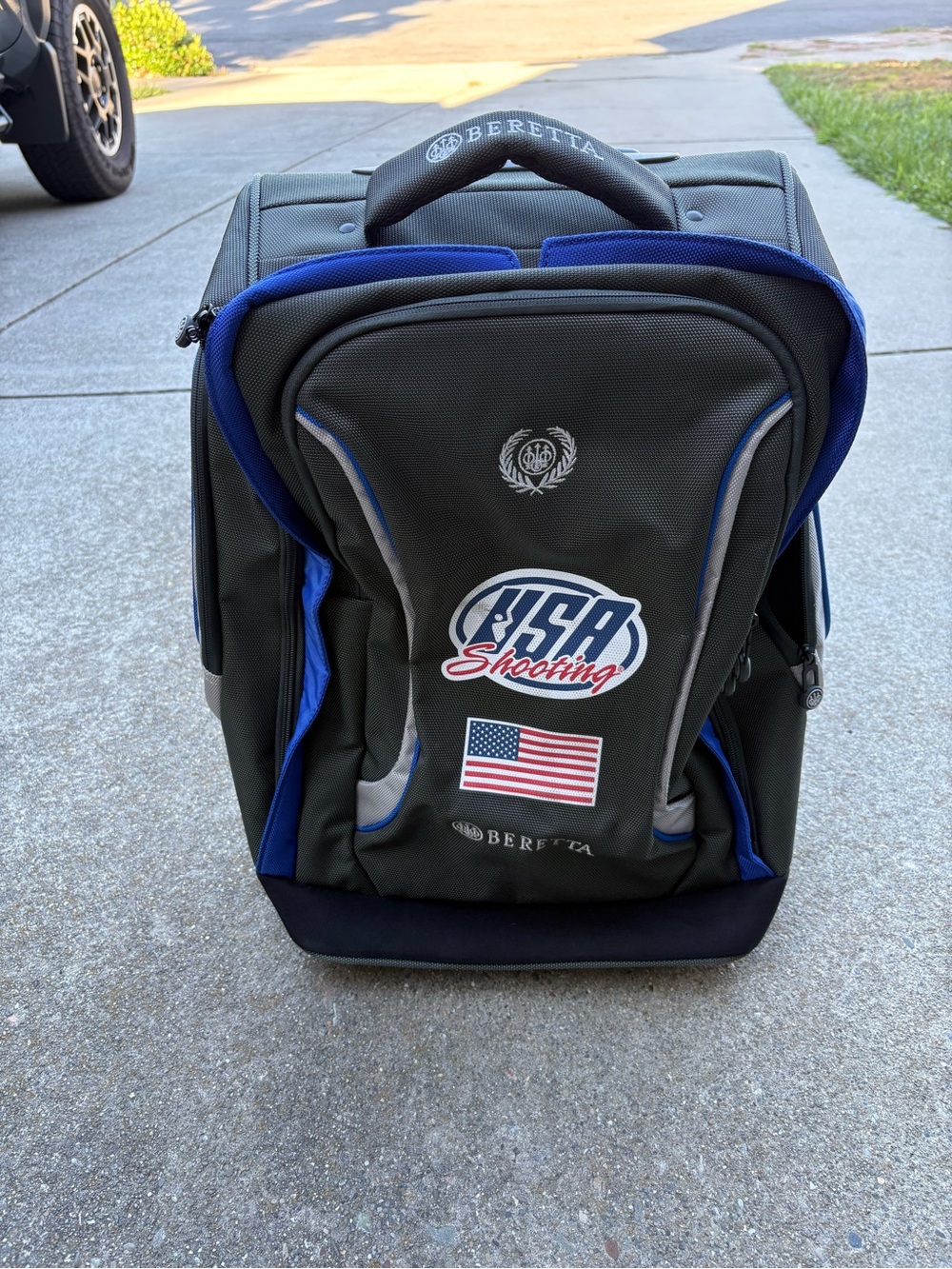 USA Shooting Black & Blue Tactical Backpack